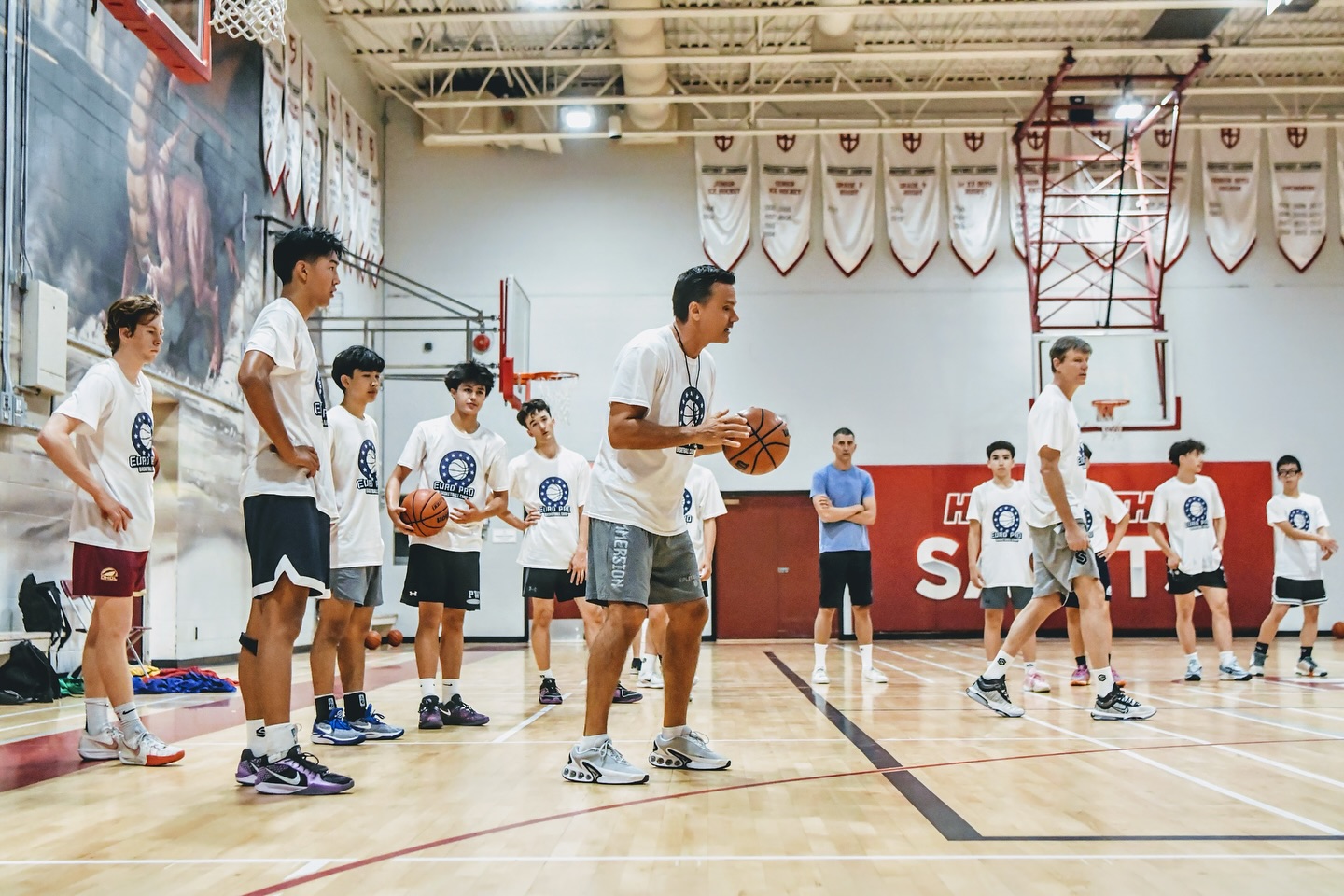 Coach Korner leading camp session